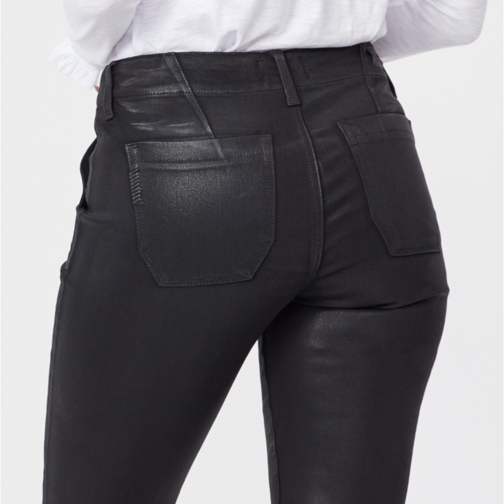 PAIGE Mayslie Jogger Pants in Black Fog Luxe Coated​​​​​​​​​​​ - Picture 4 of 4